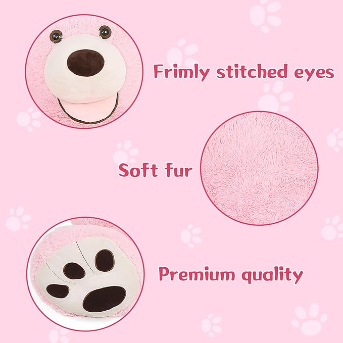 MorisMos Giant Teddy Bear Plush 6ft, Huge Pink Teddy Bears for Girlfriend, 6 Foot Large Big Bear Gifts, Baby Shower, Birthday