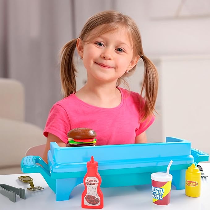 Spongebob Squarepants Kids Grill Playset - Toy Kitchen Sets with Cooking Toys, Kitchen Playset for Kids Ages 6-10, and Pretend Play Kitchen