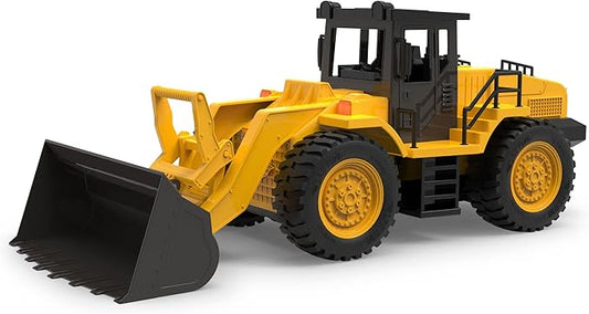 Driven by Battat – 18" Front End Loader Toy Trucks – Big Wheel Loader for Indoor&Outdoor Play – Construction Sandbox Toys – Realistic Engine Sound & Multiple Moving Parts – Gift for Kids Ages 3+