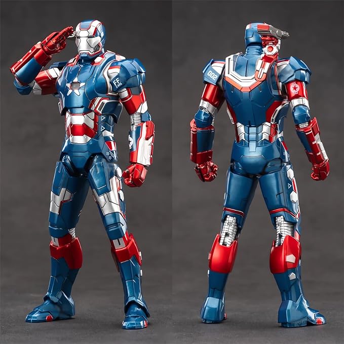 7 Inch Ironpatriot Action Figure (1/10 Scale) with Lots of Accessories,Exquisite Painting Collectible Toy