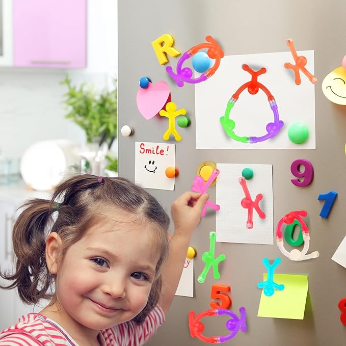 48Pcs Magnetic-People-Magnet-Men, Magnetic Travel Toys for Kids, Creative, Portable and Educational, Funny Magnets for Kids, Small Toys for Classroom Prizes, Easter Egg Stuffers, Office