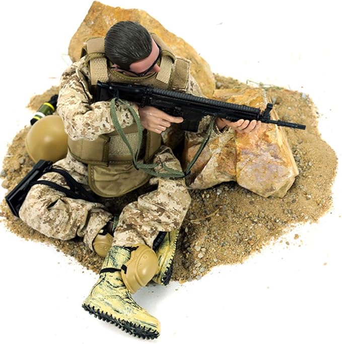 12 Inch Soldier Action Figure Model, 1/6 Realistic Army Military Navy Seal Model Set with Weapons and Accessories for Adults Military Lovers to Collect and Gift (Navy Seal Soldier)