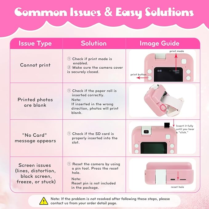 Kids Camera Instant Print with Flip Lens, Christmas Birthday Gift for Girls Boys, Digital Camera HD Video Instant Print Photos for Toddlers, Portable Travel Toys for 4 5 6 7 8 9 10 Year Old Pink