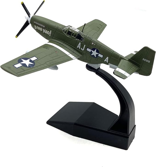 Diecast Airplanes 1/72 Scale Model Aircraft US P51b Mustang Fighter Jet Plane Model Attack Plane Military Airplane Models for Adults