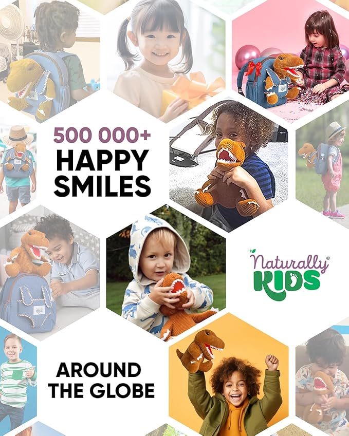 Dinosaur Backpack for Kids 3-5, Toddler Backpack for Boys with Detachable Dinosaur Toy with Pockets and Reflective Logo Patch