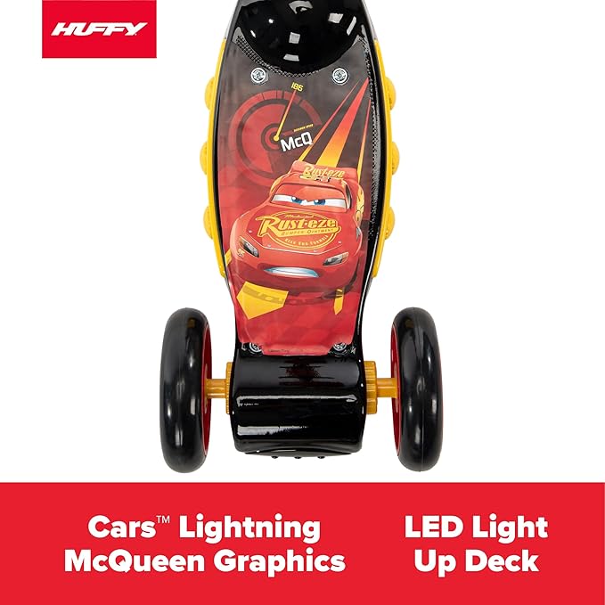 Huffy Disney and Marvel Toddler Kids 3-Wheel Scooters, Multiple Color Options, Ages 3+ Years Old, Durable Steel Frame, Portable, Girls/Boys, Non-Slip Deck, Character Graphics