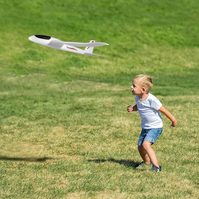 NUOBESTY Airplane Toy, 39" Large Throwing Glider Plane Outdoor Toys Foam Glider Airplane for Kids Flying Plane Toys for Boys, Girls to Play Outdoors, Party Favor