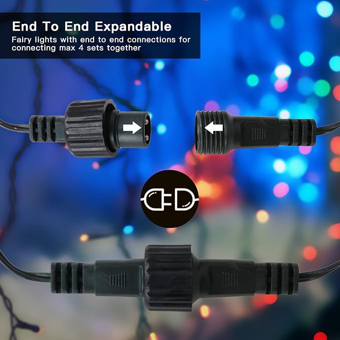 LetsFunny 300 LED Christmas String Lights, 108FT - UL Certified Outdoor & Indoor Fairy Lights for Christmas, Halloween, Xmas Tree, Patio, Garden, Party, Wedding, Holiday Decor