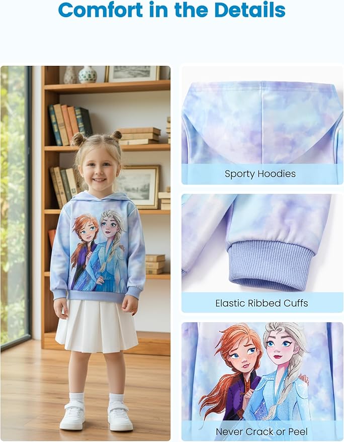 Disney Lilo & Stitch Minnie Mickey Spiderman Frozen Elsa Boys/Girls Hoodie Sweatshirt Graphic Pullover Tops Toddler-Big Kid