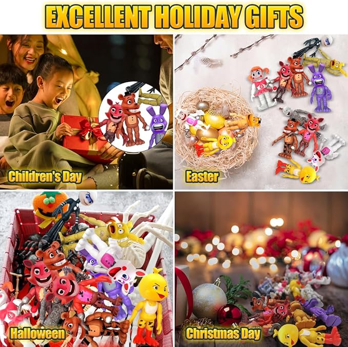 Action Figure Toy, 18 Pcs Game Figures Toys, Movable Joints Toys Dolls, Collectible Figure Gifts for Kids, Colourful