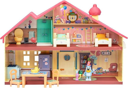 Bluey Celebration Home Playset – Birthday Party House with 11 Removable Furniture & Accessories, Includes Exclusive Birthday Figure, Imaginative Play Toy for Kids, Ages 3+