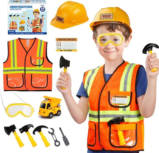 Dress Up Trunk for Kids, Pretend Dress Up Collection with Accessories, Halloween Dressup for Role Play