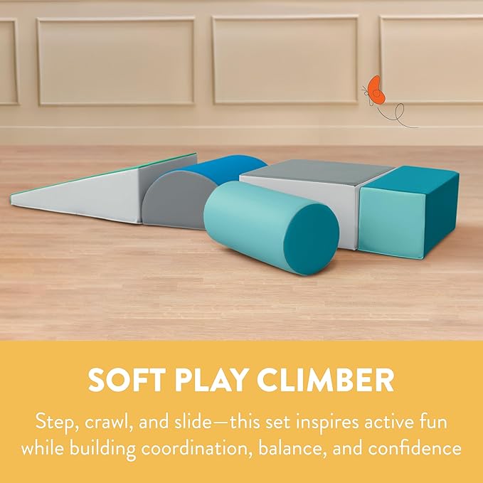 Step, Crawl and Slide Playset, Foam Blocks, Contemporary, 5-Piece
