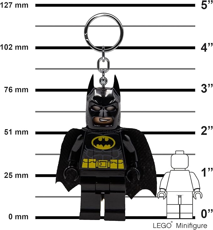 LEGO DC Super Heroes Large 3 Inch Tall Figure Keychain Light - Batman (KE26H)