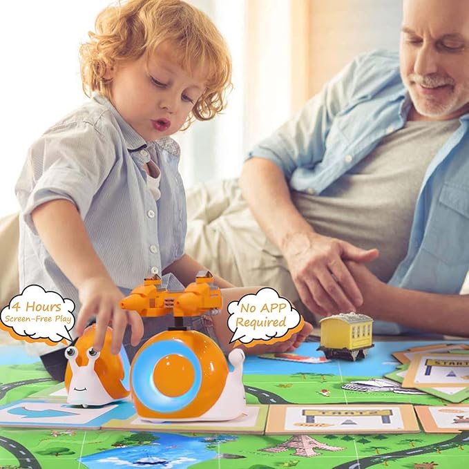 Robobloq Qobo Coding Robot for Kids 3+, Screen-Free, Coding Pets with 30 Programming Card, USB Charging, Preschool STEM Learning Activities Toys for Toddlers, Educational Kits Gift for Boys & Girlss