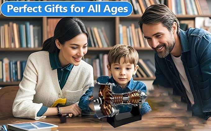 TR900 Turbofan Engine Model, Aircraft Engine Turbojet Engine Replica 28cm 3D Printed Science Education Toy Aviation Enthusiast Gift Desktop Decoration Collection Art