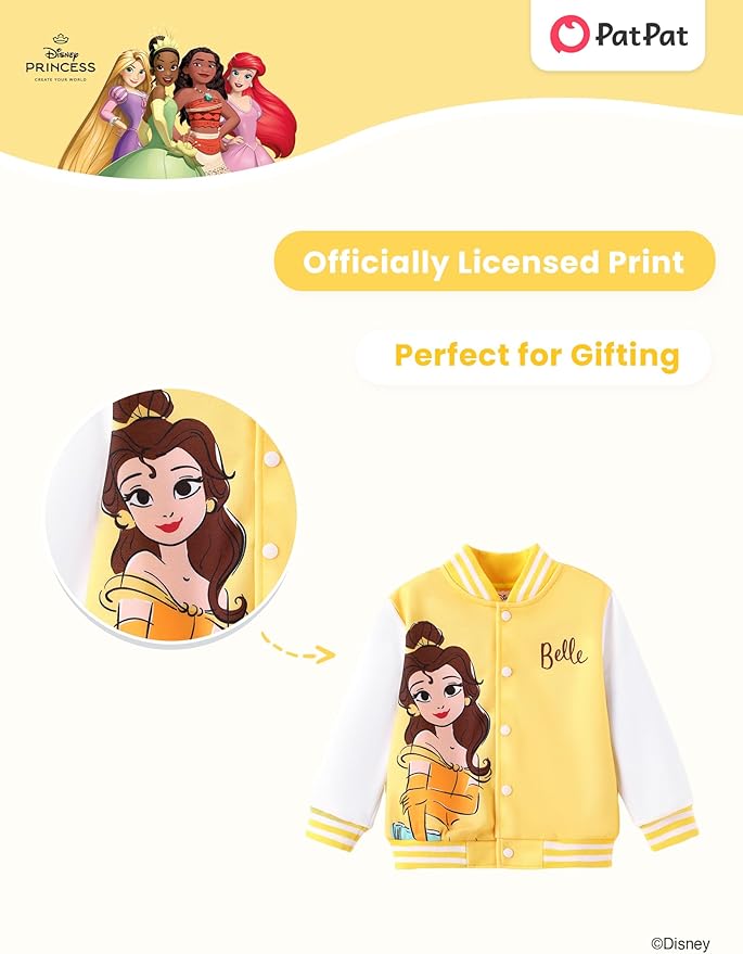 Disney Minnie Mickey Stitch Princess Frozen Elsa Marvel Jacket Lightweight Coat Button up Color Block Sweatshirt 2-14 Years