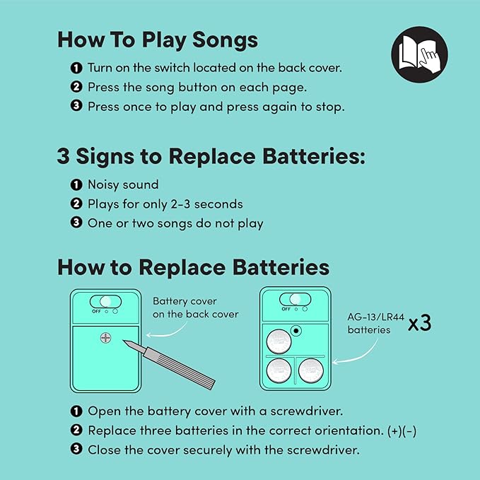 God Made Me Christian Sound Books for Kids - 6 Bible Songs - Christening, Baptism Gifts for Boys and Girls - Religious Toys, Interactive Music Books for Toddlers - Baby Dedication