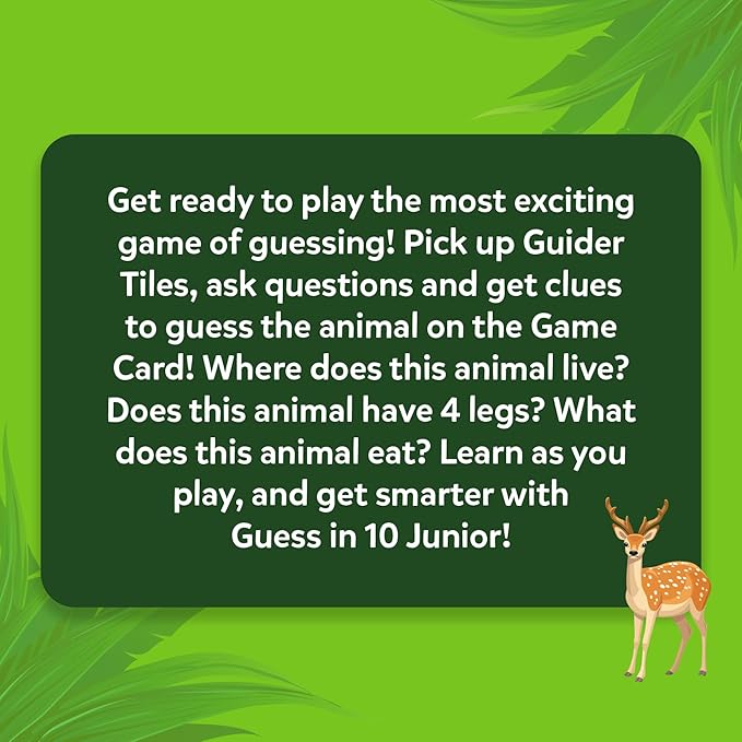 Skillmatics Guess in 10 - Animal Kingdom, Card Game, Christmas Stocking Stuffers for Preschool Kids, Girls & Boys, Fun Travel Game, Gifts for Ages 3, 4, 5, 6