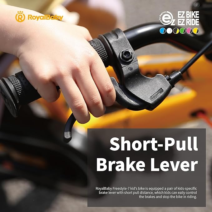 RoyalBaby Kids Bike Freestyle Classic & EZ Balance Pedal Switchable Bicycle, 12 14 16 18 Inch, 3-10 Years Toddler to Big Kids