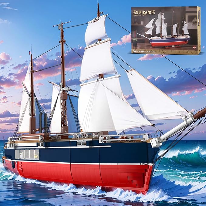1686PCS Exploration Ship Mini Building Blocks Toys(Large Size and Not Compatible with Lego Size),Innovative Architecture Collectible Endurance Model Ship Building Set, Great Gift for 6+