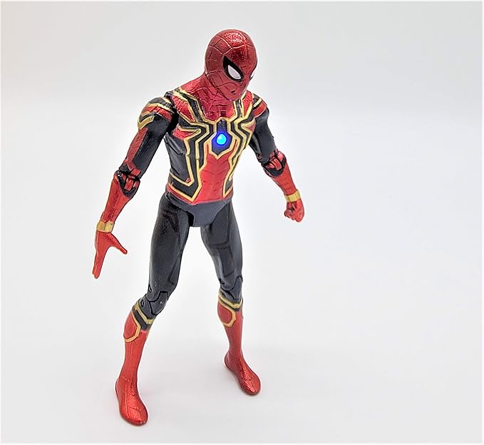 Premium SpiderMan Action Figure with LED in Iron Spider Costume
