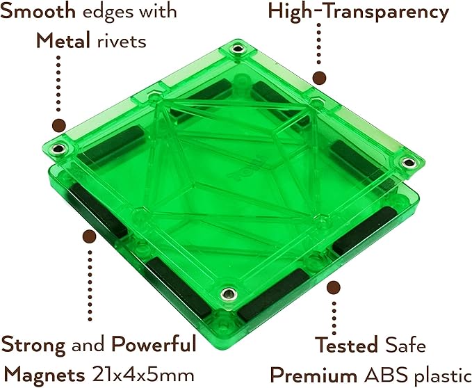 Magnetic Tiles Clear Colors Magnet Blocks for Kids Magnetic Tiles STEM Magnetic Blocks Connect Tiles Activities Magnetic Blocks for Toddlers Girls Boys Magnetic Toys