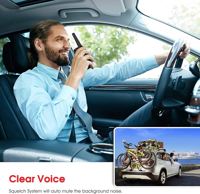 Walkie Talkies Long Range, M880 FRS Two Way Radio for Adults with Mic LCD Screen/Resistance Wakie-Talkies with Noise Cancelling for Men Women Outdoor Adventures Cruise Ship (Red and Violet)