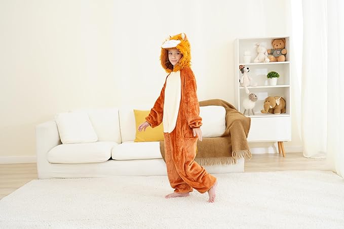 Unisex Adult Onesie Pajamas, Polar Fleece Cosplay Animal One Piece Halloween Costume Pajamas Homewear