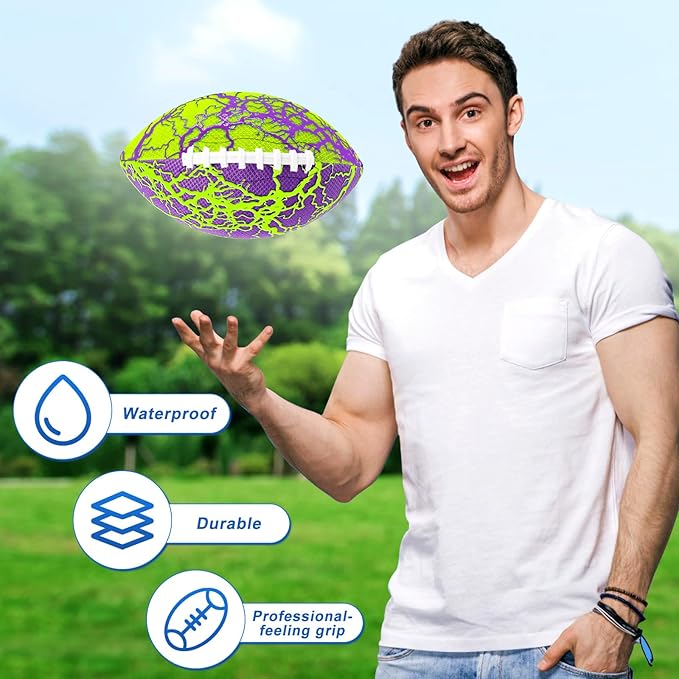 Jasonwell Pool Beach Water Football - Waterproof Football Strong Grip Fun Pool Toys Games for Swimming Pools Beach Lake Park Backyard Outdoor Play for Kids Children Teens Adults Family