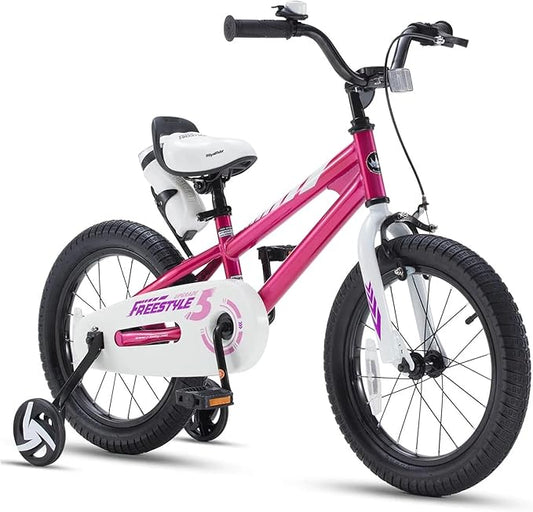 RoyalBaby Kids Bike Freestyle Classic & EZ Balance Pedal Switchable Bicycle, 12 14 16 18 Inch, 3-10 Years Toddler to Big Kids