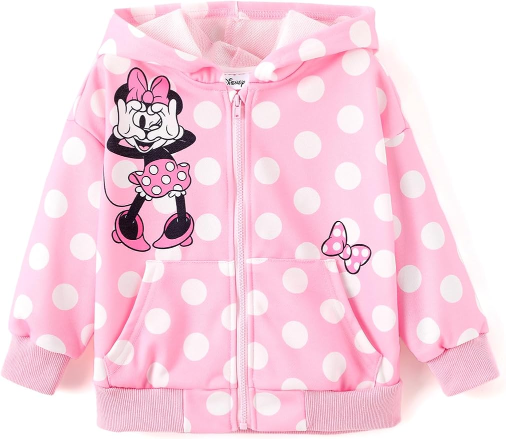 Disney Frozen Stitch Princess Minnie Mickey Spiderman Girls/Boys Zip Up Hoodie Fall Zipper Sweatshirt Jacket Toddler-Big Kid