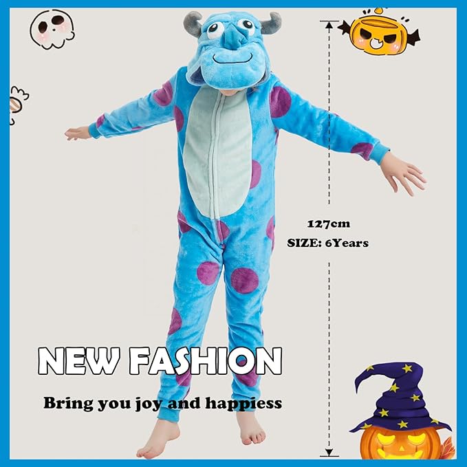 SWEETXIN Unise Kids Jumpsuit Cosplay Onesie One Piece Suit for Girls Boys Halloween Character Costume Dress Up Party