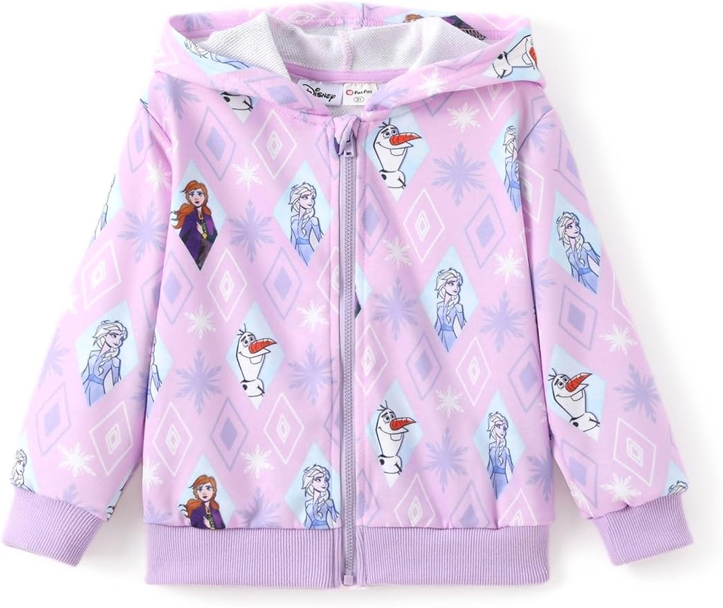 Disney Frozen Stitch Princess Minnie Mickey Spiderman Girls/Boys Zip Up Hoodie Fall Zipper Sweatshirt Jacket Toddler-Big Kid