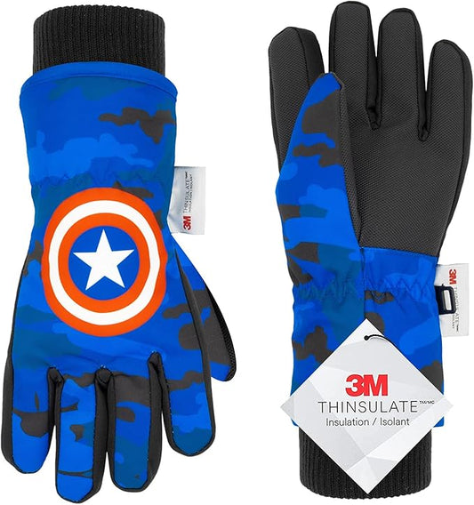 Spiderman Snow Gloves for Kids, Spider Man Toddler Gloves, 3M Thinsulate Waterproof Mittens, Kids Winter gloves