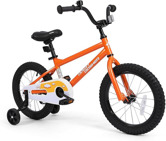 Kid Bike with Training Wheels, BMX 16 inch Bike with Pedals, Toddle Bicycle for 3-5 Year Old Boys Girls, Birthday Gift