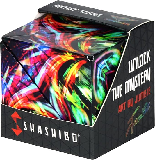 SHASHIBO Jumbie Shape Shifting Box - STEM Magnetic Fidget Cube That Transforms Into Over 70 Shapes, Download Fun in Motion Toys Mobile App (Cosmic Surfer)