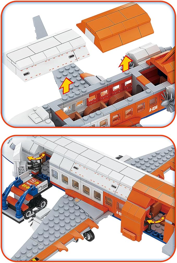 3 in 1 City Fire Station,Fire Engine Building Toy Set with Truck,Firehouse Headquarters,Brigade Rescue Plane Toy for Kids and Fans of Firefighter Toys, Fun Gift Idea.Comes with 4 Figures.
