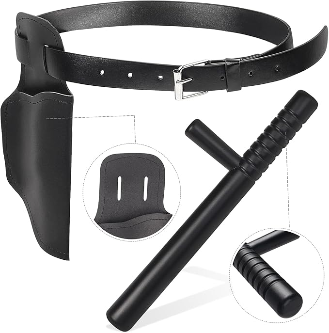 Kyson 8Pcs Police Costume Kit for Boys Police Officer Cop Dress Up Accessories Halloween Career Day