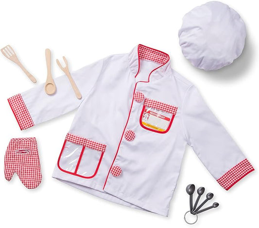Melissa & Doug Chef Role Play Costume Dress -Up Set With Realistic Accessories