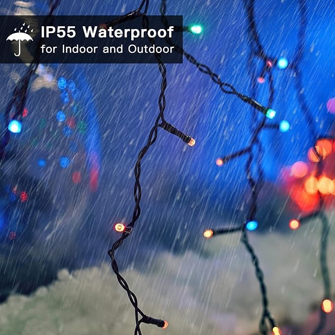 LetsFunny 300 LED Christmas String Lights, 108FT - UL Certified Outdoor & Indoor Fairy Lights for Christmas, Halloween, Xmas Tree, Patio, Garden, Party, Wedding, Holiday Decor