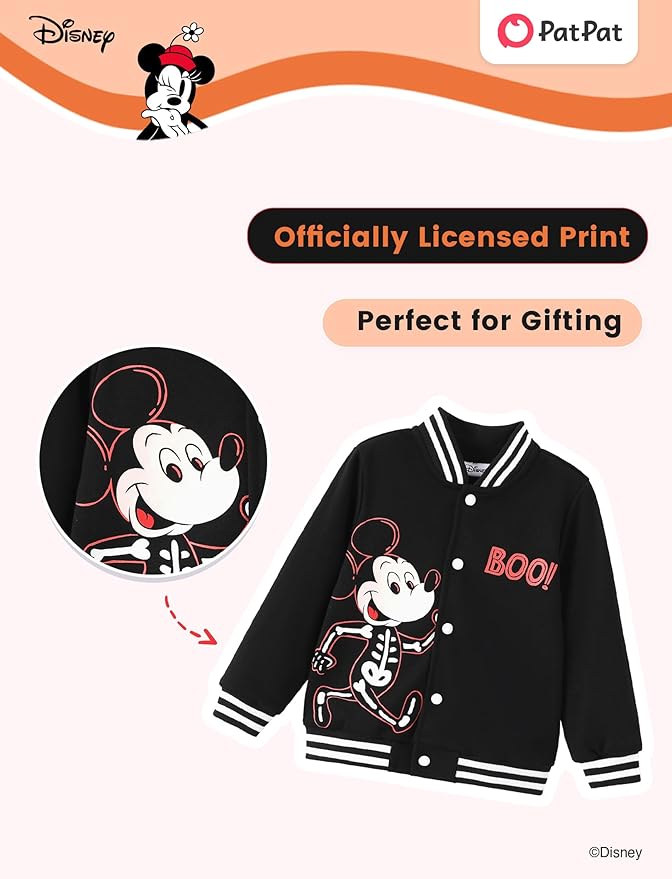 Disney Minnie Mickey Stitch Princess Frozen Elsa Marvel Jacket Lightweight Coat Button up Color Block Sweatshirt 2-14 Years