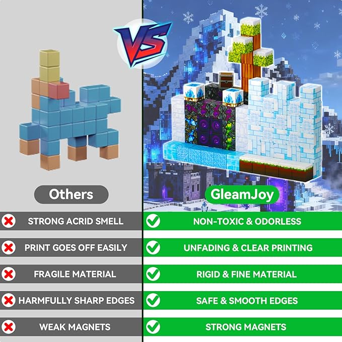 200PCS Magnetic Blocks, Magnetic Building Block Cube Toys with Magnet Board for Kids, STEM Toys Gifts for Boy and Girls Age 3+ Years Old