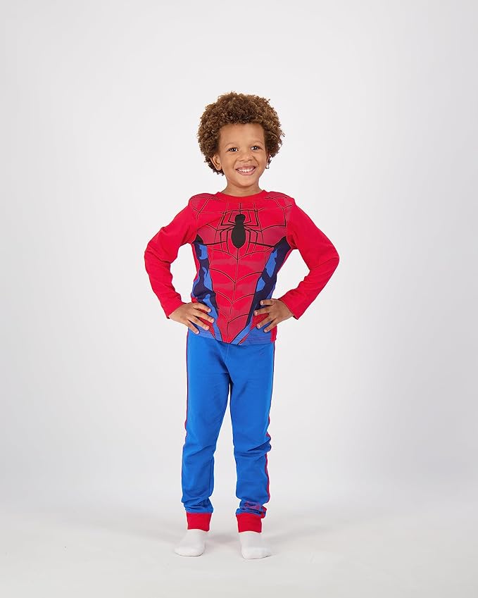 Marvel Spider-Man Boys Long Sleeve Shirt and Pants Set for Toddlers