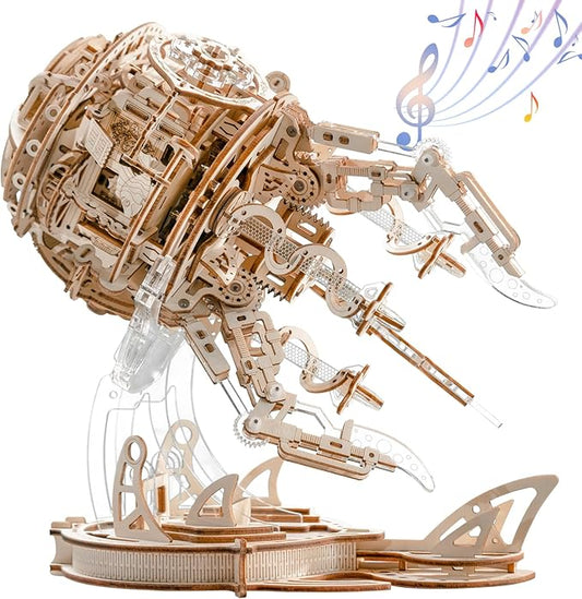 3D Wooden Puzzles for Adults, 3D Puzzle Model Aurora Jellyfish Toys Building Kits, DIY Wood Crafts Cool Toy Hobbies for Men Women, Creative Assembly Gifts