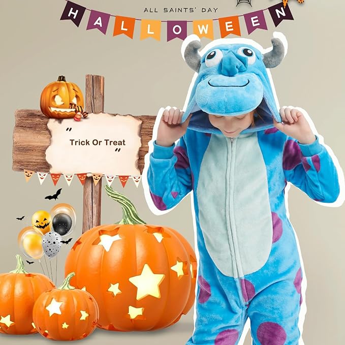 SWEETXIN Unise Kids Jumpsuit Cosplay Onesie One Piece Suit for Girls Boys Halloween Character Costume Dress Up Party