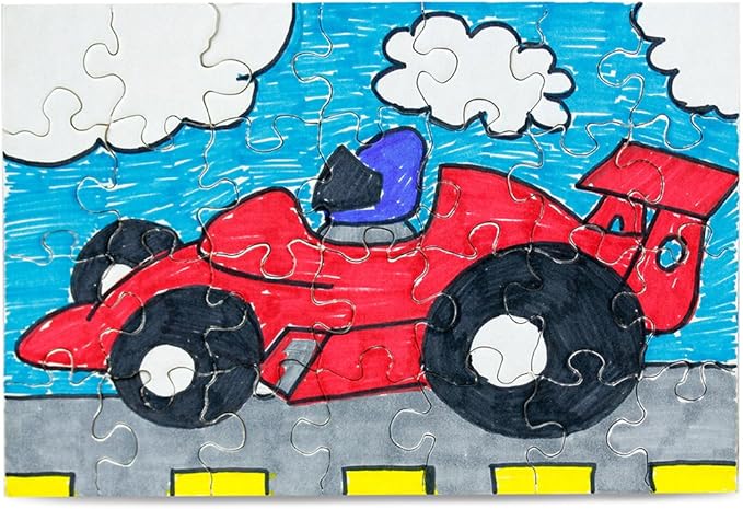 100 Blank Jigsaw Puzzles – 5.5 x 8 Inch, 28 Pieces Each – Hygloss DYI Party invites, Perfect for Decorating, Kids' Activities, Arts & Crafts or Party Favors - Puzzle Pieces to Draw On for Crafts