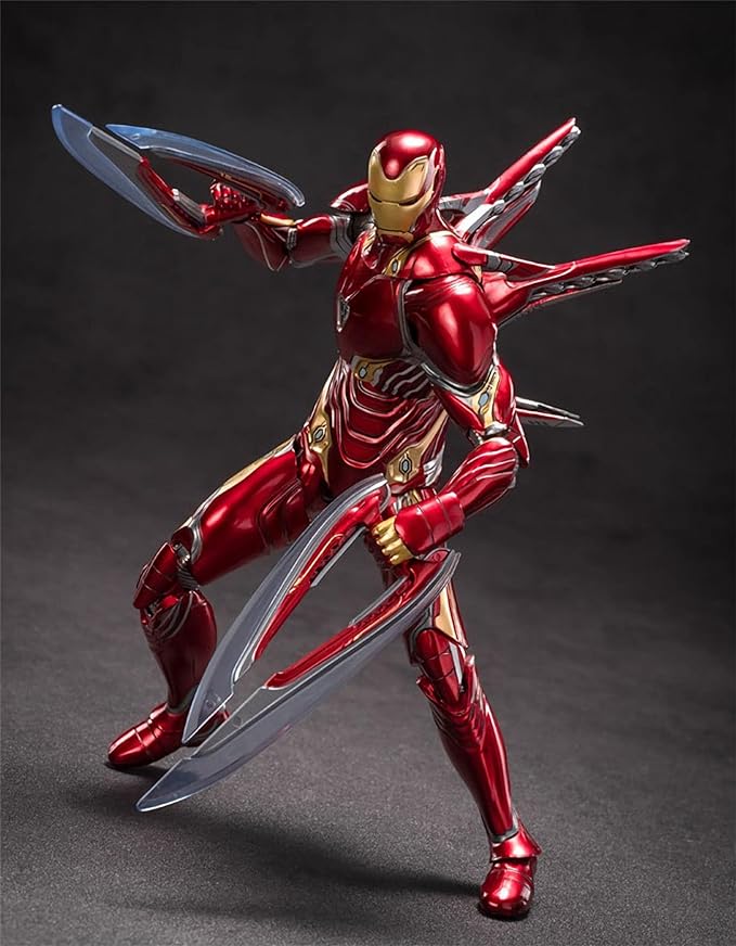 OVONNI 7 Inch MK50Ironman(Deluxe Version) Collectible Action Figure,All Joints Movable,Multi Weapon Accessories