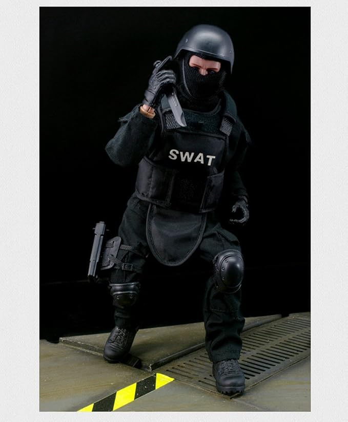 12" Action Figures Toy 1:6 Stand Bendable Soldier Figure Model Toy ( SWAT )