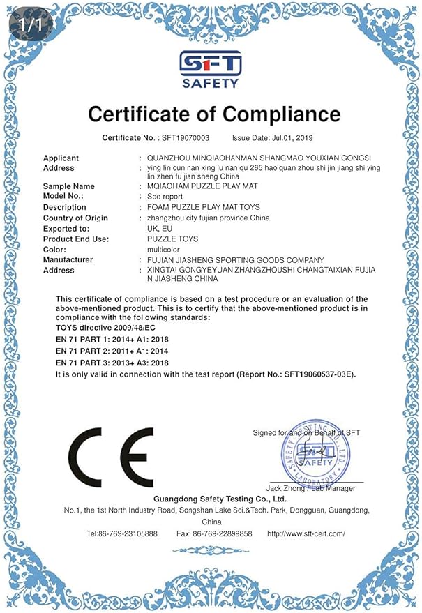 MQIAOHAM® 25 Pieces Puzzle Play Mats, Soft Baby Play Mat, Kids Interlocking Foam Floor Tiles, Toddlers Carpet Playmats G301025-107108